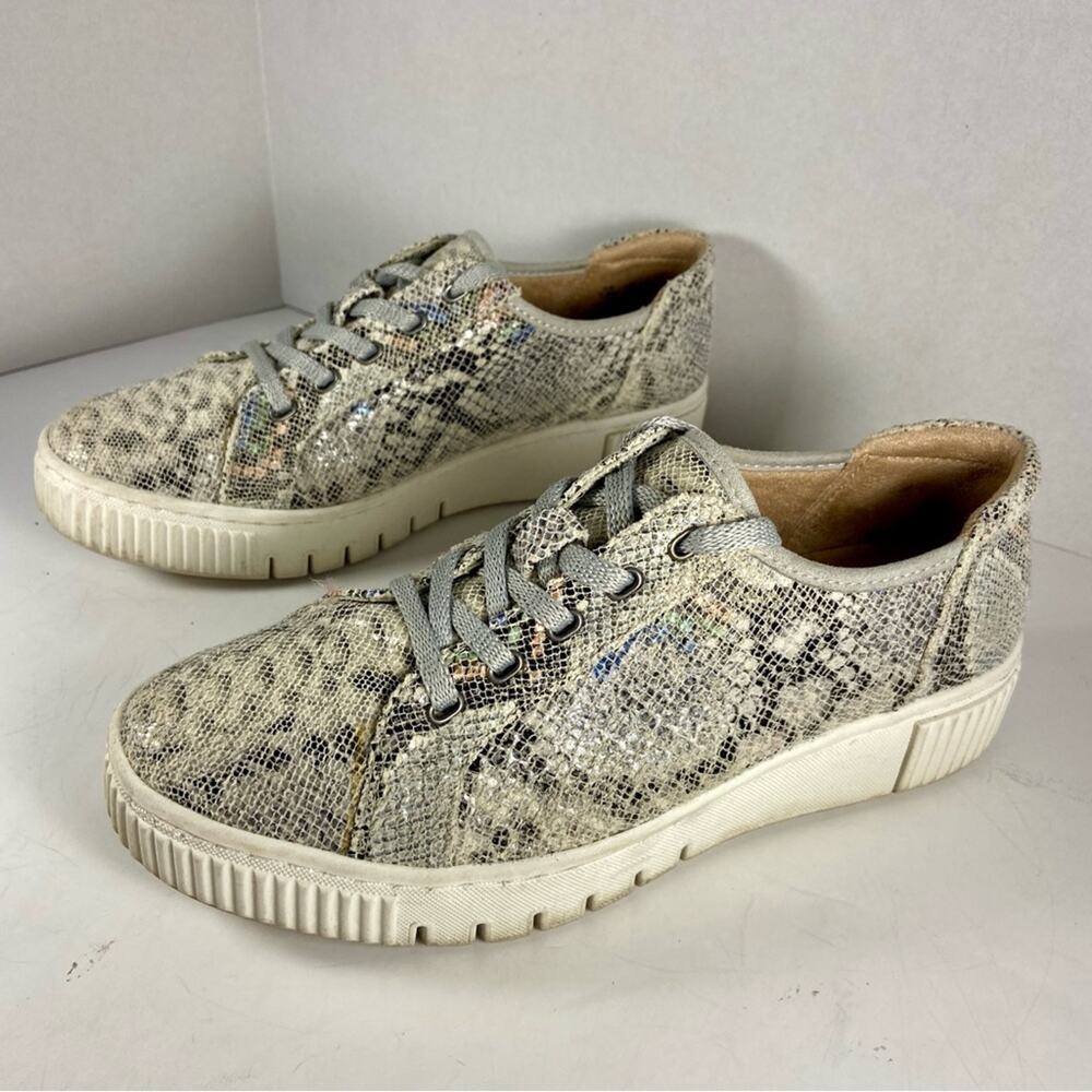 SOUL by Naturalizer pastel rainbow snakeskin embossed platform chunky sneakers